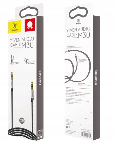 Baseus Yiven Audio M30 | AUX Audio Mini Jack 3.5mm - Mini Jack 3.5mm 100cm-kabel