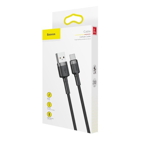 Baseus Cafule Cable | Nylon USB-C Type-C Quick Charge 3.0 2A 200cm-kabel