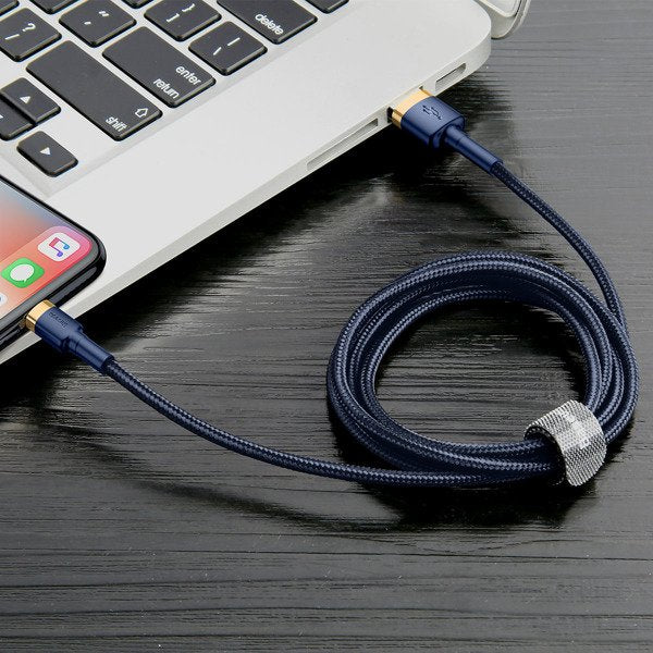 Baseus Cafule Cable | Sterk USB-Lightning-kabel for iPhone 6 7 8 X 2.4A 1m