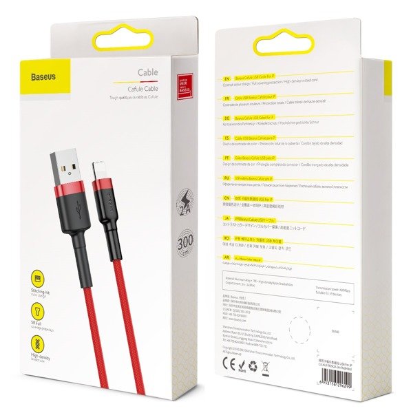 Baseus Cafule | USB-Lightning-kabel for iPhone iPad 2A 3m