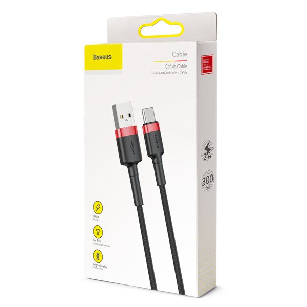 Baseus Cafule | Nylon USB-C Type-C Quick Charge 3.0 2A 300cm kabel