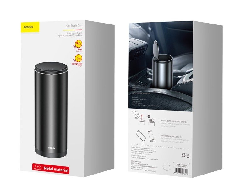 Baseus Gentleman Style | Kompakt bilavfallskurvorganisator 500ml + poser