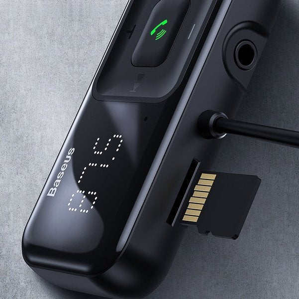 Baseus T typed S-16 | FM-sender AUX billader med doble USB-porter
