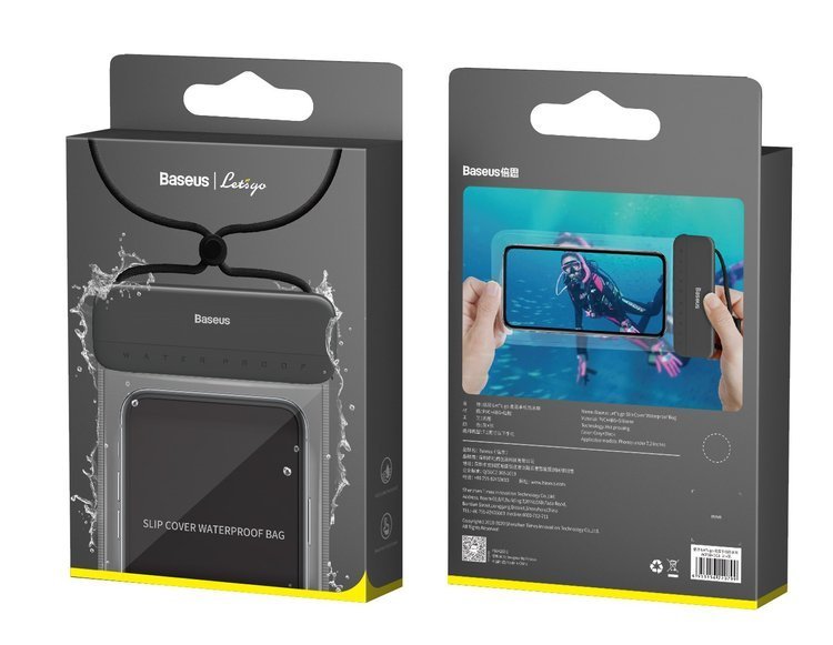 Baseus Let's go Slip Cover Waterproof Bag  | Vanntett etui for telefoner opptil 7,2''