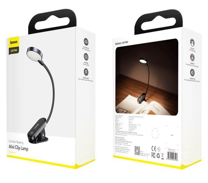Baseus Mini Clip Lamp | Trådløs LED-lampe med klips