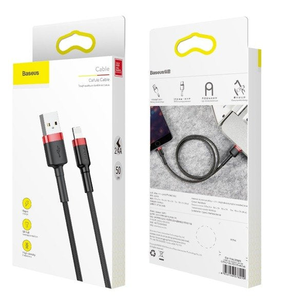 Baseus Cafule | USB til Lightning-kabel for iPhone 6 7 8 X 2.4A 50cm