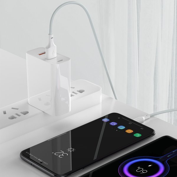 Baseus Simple Wisdom | USB - USB-C-kabel 5A 40W Huawei SCP QC 3.0, 2stk
