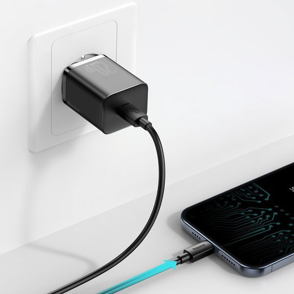 Baseus Super Si | Nettadapter USB-C PD 20W + Lightning-kabel 1m til iPhone