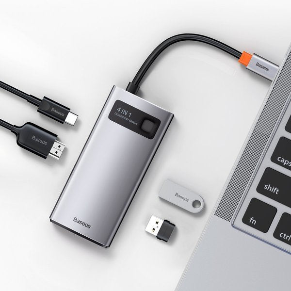 Baseus Metal Gleam Series | USB-C - HDMI 4K USB2.0 USB3.0 USB-C PD 100W HUB adapter