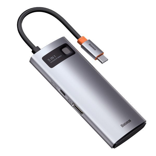 Baseus Metal Gleam Series | USB-C - HDMI 4K 3x USB3.0 USB-C PD 100W HUB adapter CAHUB-CX0G