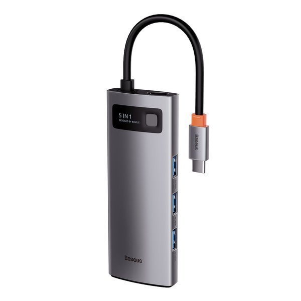Baseus Metal Gleam Series | USB-C - HDMI 4K 3x USB3.0 USB-C PD 100W HUB adapter CAHUB-CX0G