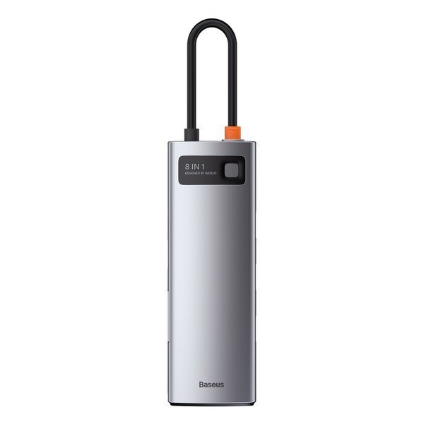 Baseus Metal Gleam Series 8-in-1 | USB-C - HDMI 4K 3x USB3.0 USB-C RJ45 SD TF PD 100W HUB adapter