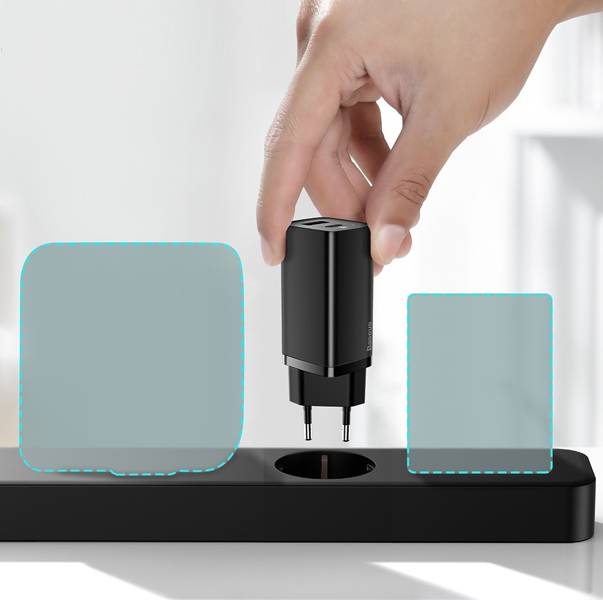 Baseus GaN2 Lite | USB vegglader USB-C QC 4.0 Samsung AFC PD Huawei SCP 65W