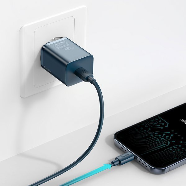 Baseus Super Si | Vegglader USB-C PD 20W + Lightning kabel 1m for iPhone