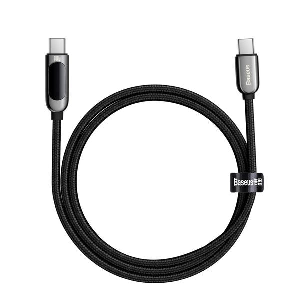 Baseus Display Fast Charging | USB-C kabel 5A 100W Power Delivery QC4.0 1m