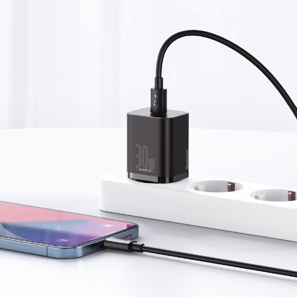 Baseus Super Si | Vegglader 30W USB-C Power Delivery Quick Charge QC 3.0