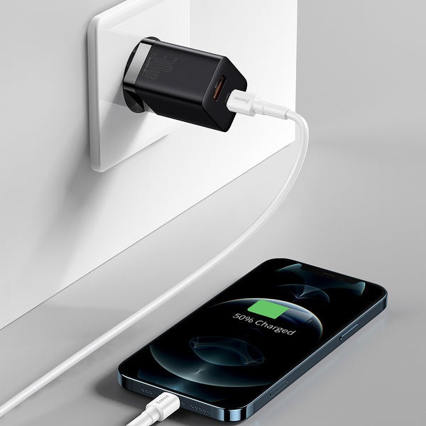 Baseus Super Si Pro | Vegglader USB-C USB-A 30W PD QC3.0