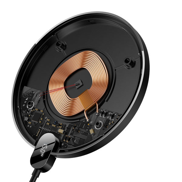 Baseus Digital LED Display Gen 2 | Trådløs induksjonslader Qi 15W
