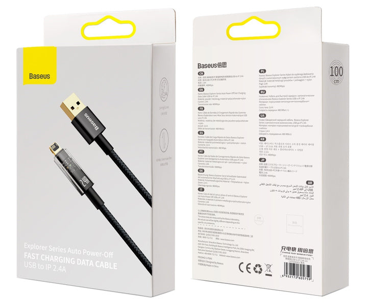 Baseus Explorer Series | USB Lightning-kabel for iPhone 5 6 7 8 X iPad 2.4A 1m