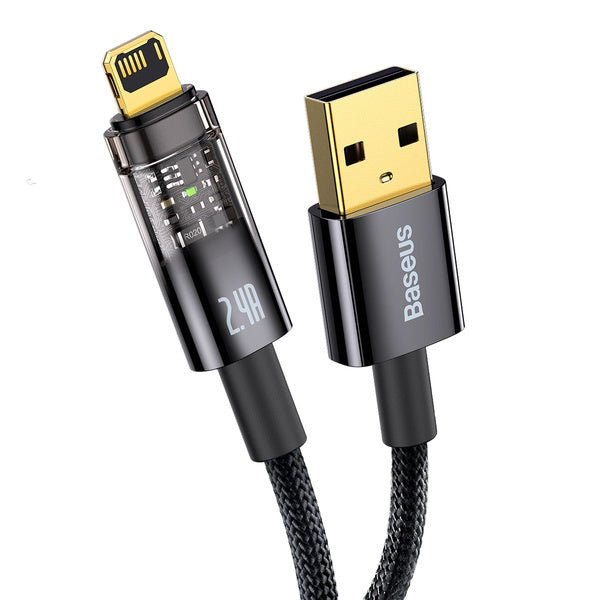 Baseus Explorer Series | USB Lightning-kabel for iPhone 5 6 7 8 X iPad 2.4A 2m