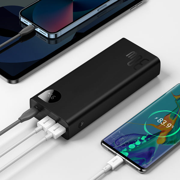 Baseus Adaman | Powerbank på 20000mAh med 3x USB USB-C QC 3.0 PD Samsung AFC 30W