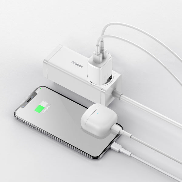 Baseus Compact | Vegglader med 2x USB-A 10.5W 2A