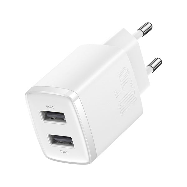 Baseus Compact | Vegglader med 2x USB-A 10.5W 2A