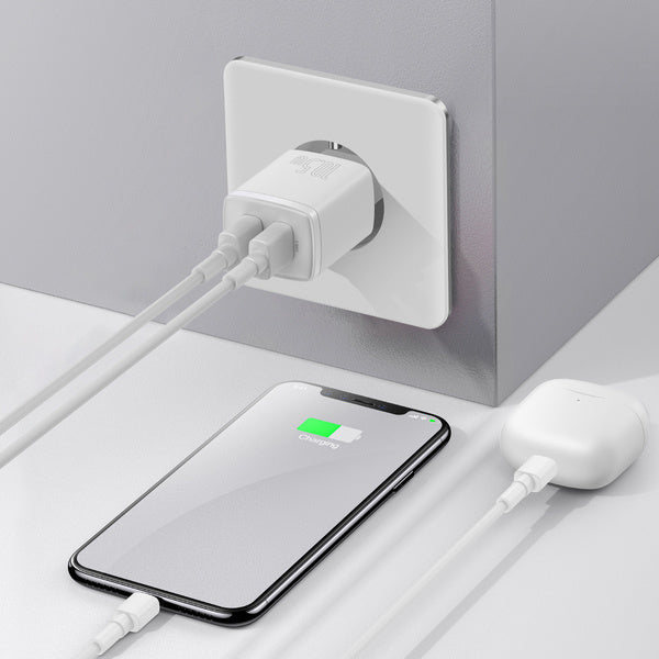 Baseus Compact | Vegglader med 2x USB-A 10.5W 2A