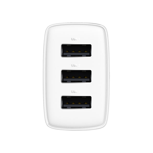 Baseus Compact | Vegglader med 3x USB-A 17W