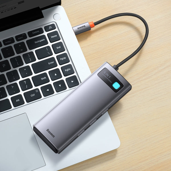 Baseus Metal Gleam 6w1 | USB-C-hubadapter - 2x HDMI, 3x USB3.0, PD 100W