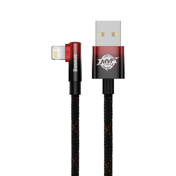 Baseus MVP 2 | Vinkelkabel USB-A - Lightning for iPhone iPad Airpods 2.4A 2m