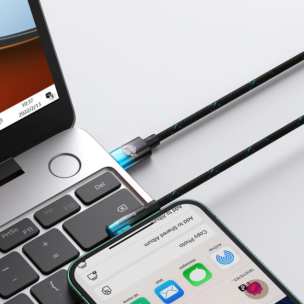 Baseus MVP 2 | Vinkelkabel USB-C - Lightning for iPhone PD 20W 2m