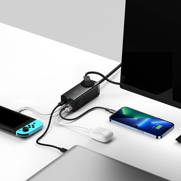 Baseus GaN3 Pro AC+2U+2C | Vegglader AC 230V med 2xUSB-A 2x USB-C 65W