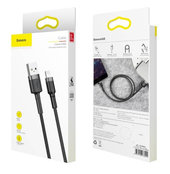 Baseus Cafule Cable | Robust USB - Lightning kabel for iPhone 6 7 8 X 2.4A 1m