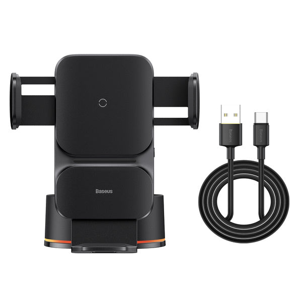 Baseus Wisdom Auto Alignment | Qi-ladende bilholder med 15W for frontrute og dashbord