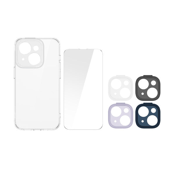 Baseus Illusion Case | Etui med herdet glass og kamerabeskytter for iPhone 14 Plus 6.7''