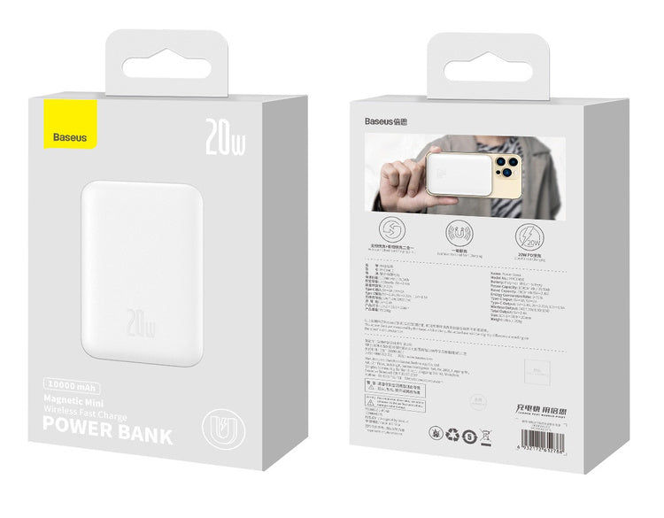 Baseus Magnetic Mini | Powerbank på 10000mAh med 20W trådløs lading MagSafe Overseas Edition