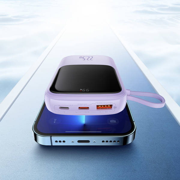 Baseus Qpow Pro | Power Bank 10000mAh PD 22.5W QC3.0 med USB-C-kabel