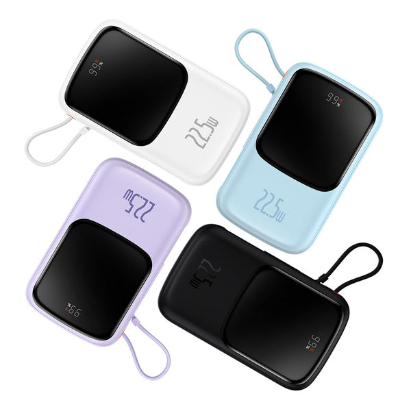 Baseus Qpow Pro | Power Bank 10000mAh PD 22.5W QC3.0 med USB-C-kabel