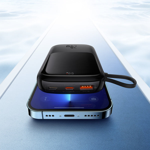 Baseus Qpow Pro | Power Bank 10000mAh PD 20W QC 3.0 med Lightning-kabel (til iPhone) Overseas Edition
