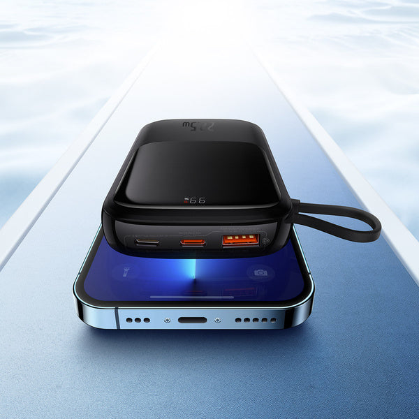 Baseus Qpow Pro | Power Bank 10000mAh PD 22.5W QC3.0 med USB-C-kabel Overseas Edition
