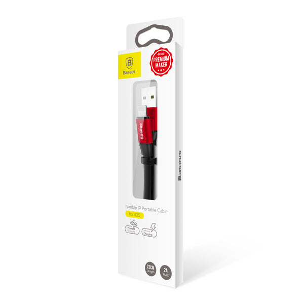 Baseus Nimble Portable | USB - Lightning - ladekabel 3A 23cm