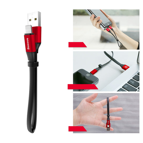 Baseus Nimble Portable | USB - Lightning - ladekabel 3A 23cm