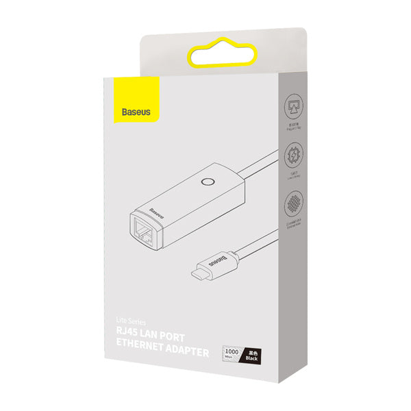 Baseus Lite-serien | USB-C til Gigabit Lan RJ45 1000Mb nettverkskortadapter