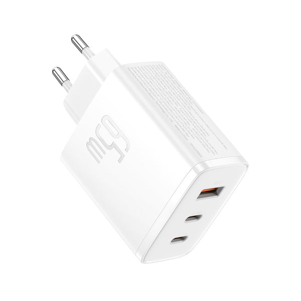 Baseus GaN5 Cube Pro | Veggladeradapter, 3x USB-C USB-A 65W Power Delivery 3.0 QC 3.0 Huawei SCP FCP AFC PPS