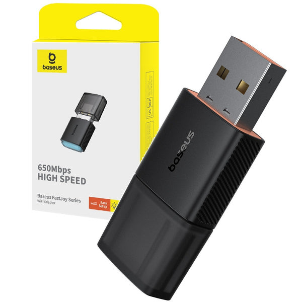 Baseus FastJoy WiFi | Trådløs USB WiFi-nettverksadapter til ekstern datamaskin eller bærbar PC 2.4 GHz 650 Mbps