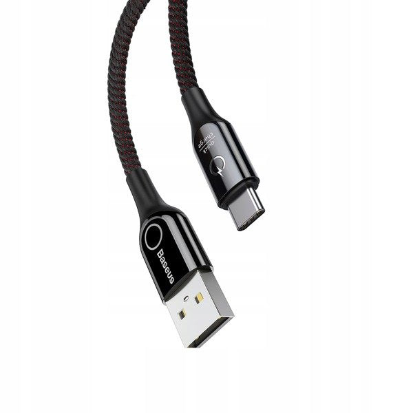 Baseus C-Shaped Light | LED USB til Type-C Quick Charge 3.0 3A 100cm-kabel EOL