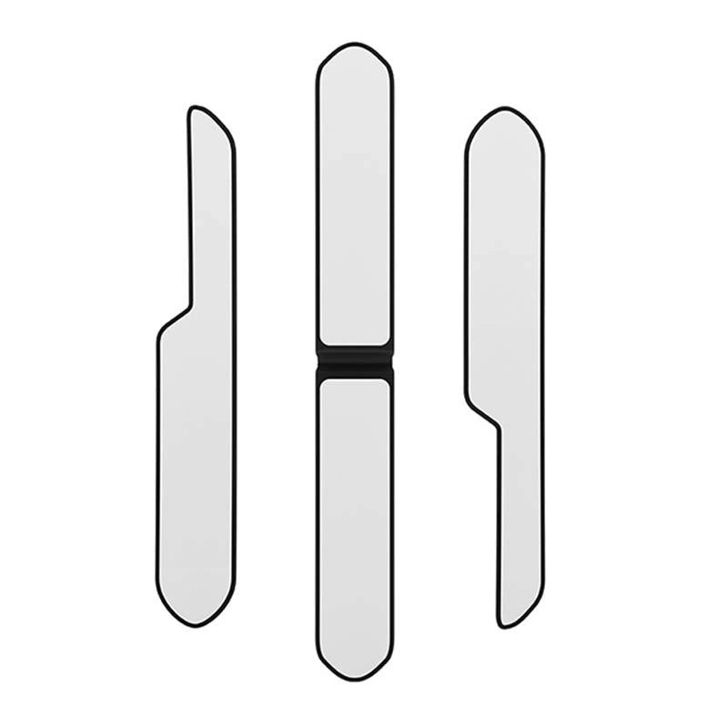 Dörrkantsskydd + sidospegel Tesla Model S / 3 / X / Y │ Antikollisionslister T-Space Bumper Guard Kit Svart - set om 6 st.