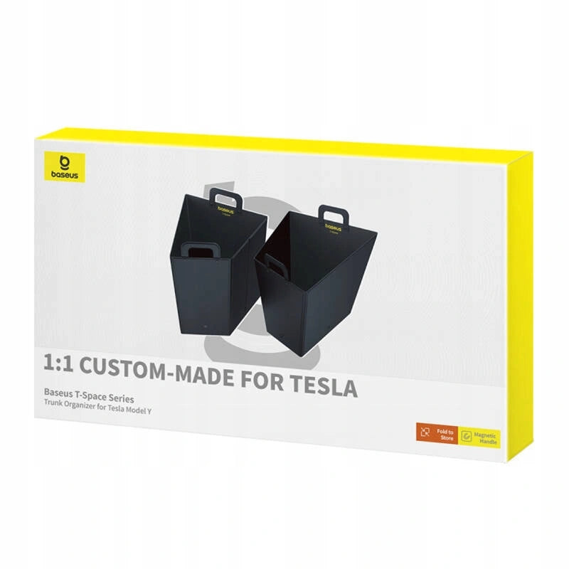 Bagageutrymmesorganisatör Tesla Model Y │ T-Space Series Trunk Organizer Black - set om 2 st.