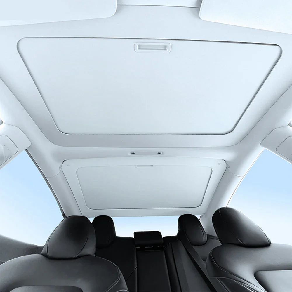Solskydd för takfönster Tesla Model 3 2017 - 2023 │ Soltaksskydd Baseus T-Space Series Car Skylight Sunshade Double Layer Version Moon White
